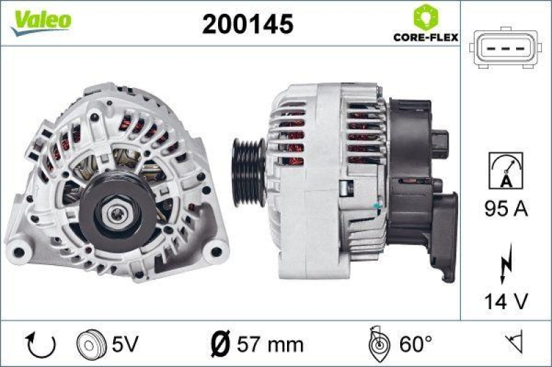 VALEO 200145 Generator - CORE-FLEX - BMW 3 series