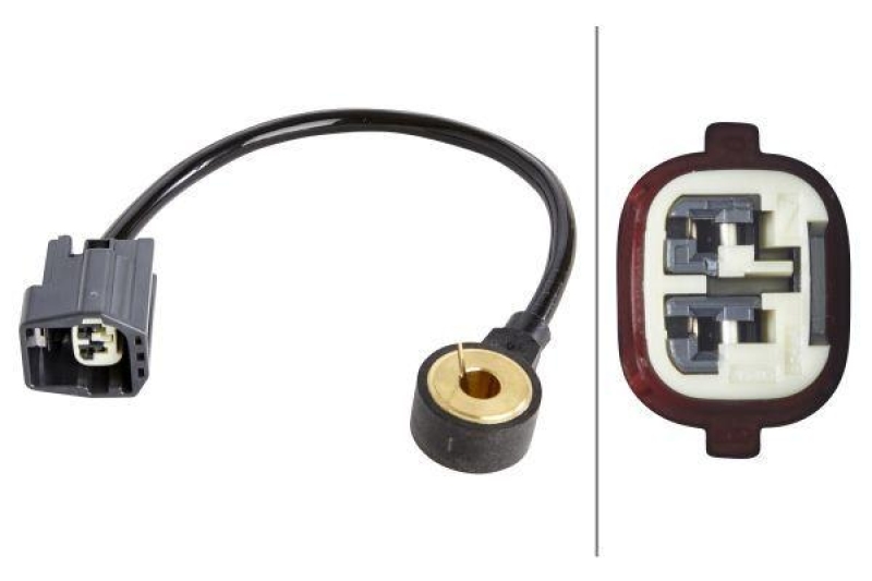 HELLA 6PG 009 108-741 Klopfsensor, Kabel 300 mm f&uuml;r MAZDA/FORD/VOLVO