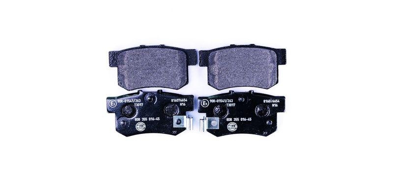 HELLA 8DB 355 016-451 Bremsbelagsatz, Scheibenbremsbelag f&uuml;r HONDA/ROVER/SUZUKI/MG