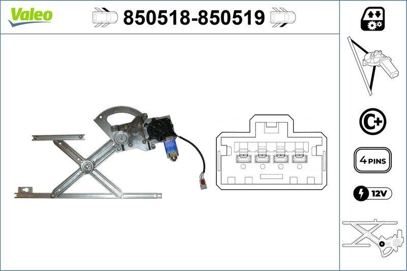VALEO 850518 Fensterheber vorne links ROVER 600