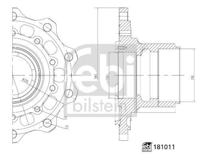 FEBI BILSTEIN 181011 Radnabe ohne Radlager f&uuml;r Mercedes-Benz