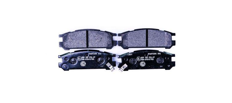 HELLA 8DB 355 016-491 Bremsbelagsatz, Scheibenbremsbelag f&uuml;r SUBARU