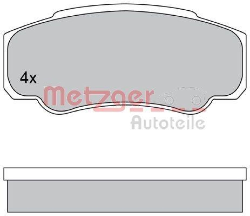 METZGER 1170381 Bremsbelagsatz, Scheibenbremse WVA 23 921