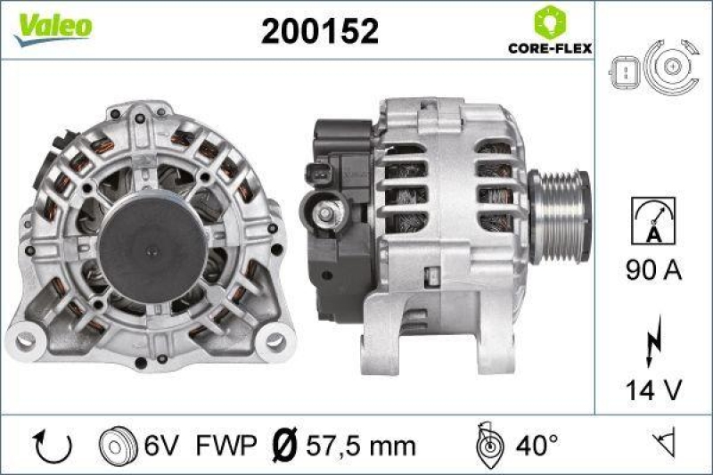 VALEO 200152 Generator - CORE-FLEX - CITROEN Berl