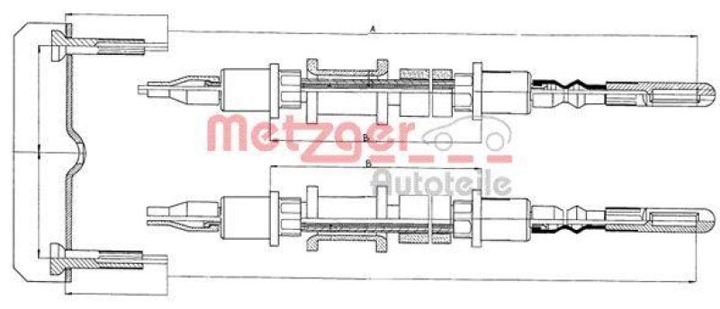 METZGER 11.5821 Seilzug, Feststellbremse f&uuml;r OPEL hinten