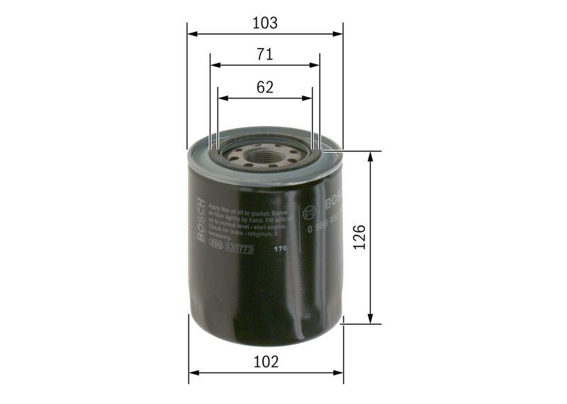 Bosch 0 986 452 066 Ölfilter P2066