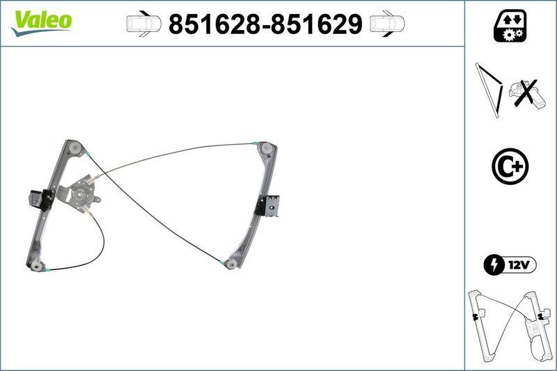 VALEO 851628 BMW E46/3 Series - Fensterheber Mecha VL