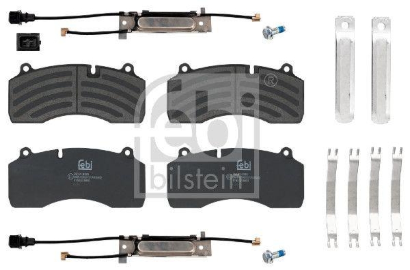 FEBI BILSTEIN 116232 Bremsbelagsatz mit Befestigungsmaterial f&uuml;r Volvo