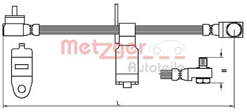 METZGER 4112542 Bremsschlauch f&uuml;r FORD VA rechts