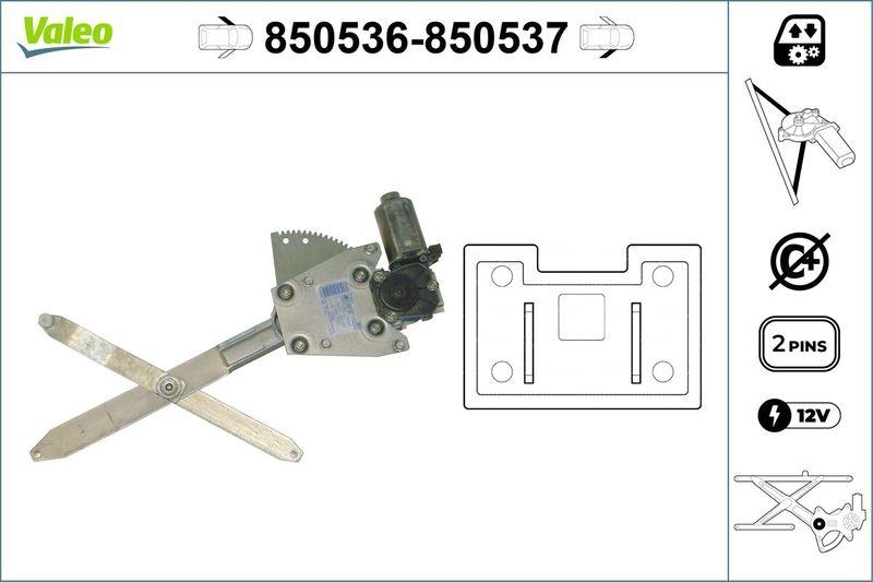 VALEO 850536 Fensterheber vorne links HONDA Civic
