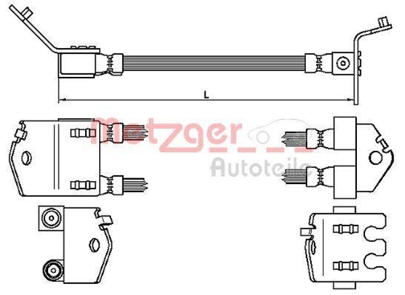 METZGER 4112543 Bremsschlauch f&uuml;r FORD HA links/rechts