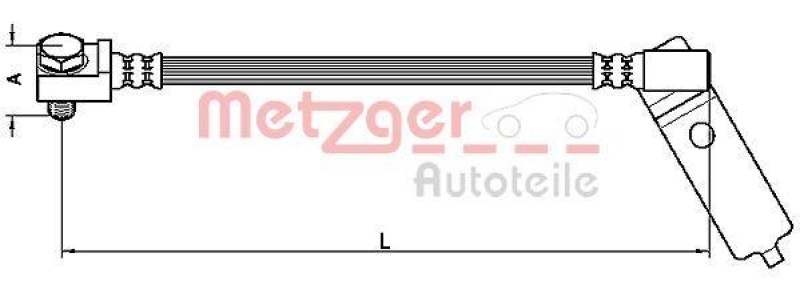 METZGER 4112546 Bremsschlauch f&uuml;r FORD VA links