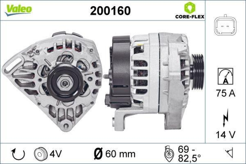 VALEO 200160 Generator - CORE-FLEX - RENAULT Clio