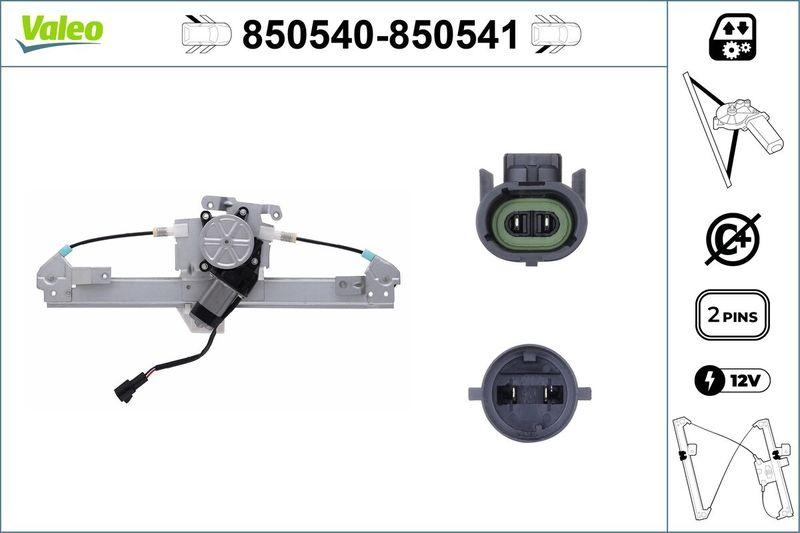 VALEO 850540 Fensterheber hinten links RENAULT Clio