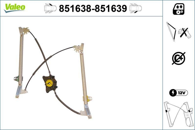 VALEO 851638 AUDI Q5 - Fensterheber Mecha. VL