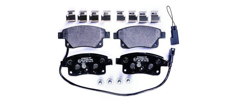 HELLA 8DB 355 012-781 Bremsbelagsatz, Scheibenbremsbelag für FORD