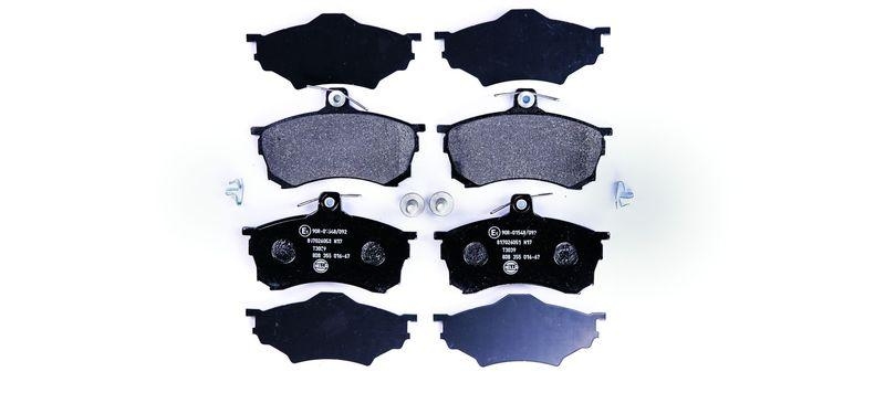 HELLA 8DB 355 016-671 Bremsbelagsatz, Scheibenbremsbelag f&uuml;r MITSU.