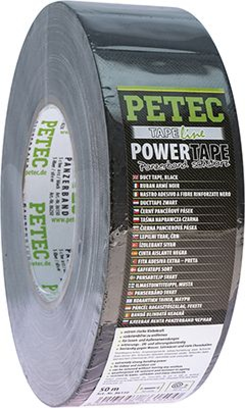 PETEC 86150 Klebeband Power Tape Panzerband schwarz 50m x 50mm