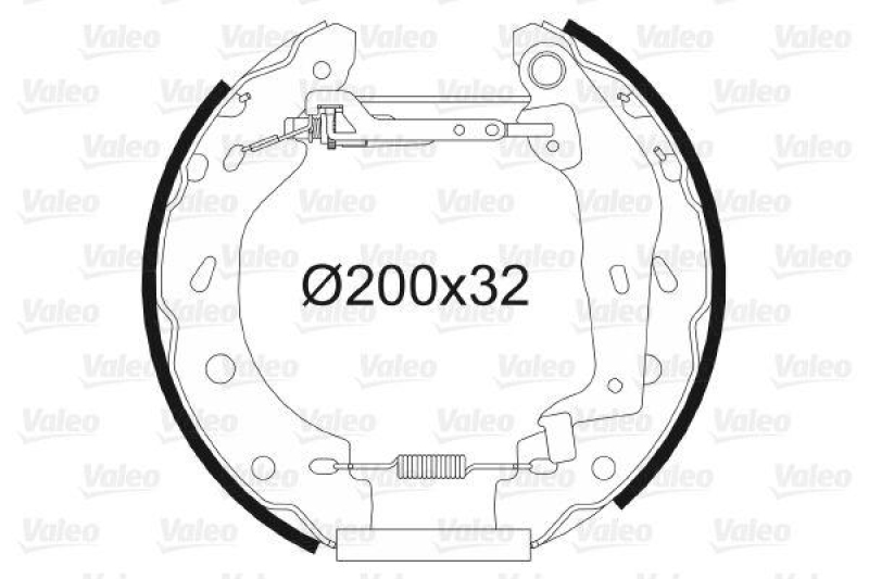 VALEO 554763 Bremsbacken-Satz-KIT