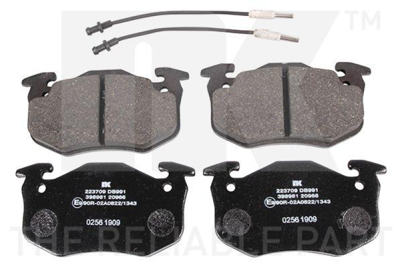 NK 223709 Bremsbelagsatz, Scheibenbremse f&uuml;r PEUGEOT