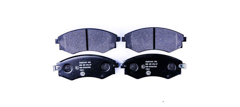 HELLA 8DB 355 016-691 Bremsbelagsatz, Scheibenbremsbelag f&uuml;r HYUNDAI/MITSU./KIA