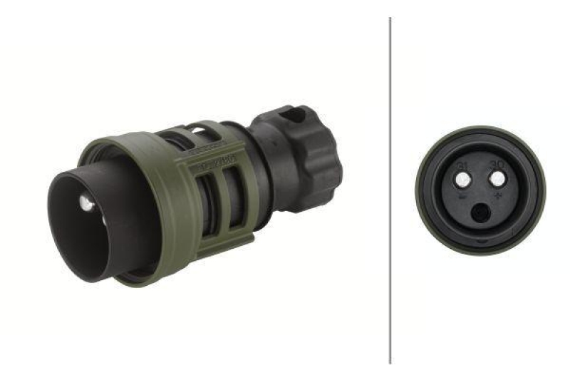 HELLA 8JA 001 931-071 Stecker, 2 polig Schraubkontakt