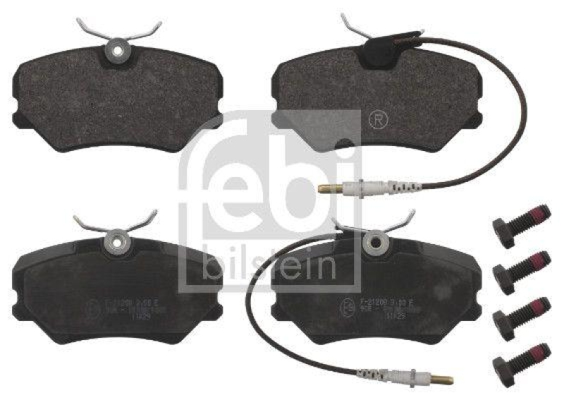 FEBI BILSTEIN 16818 Bremsbelagsatz mit Schrauben f&uuml;r Peugeot