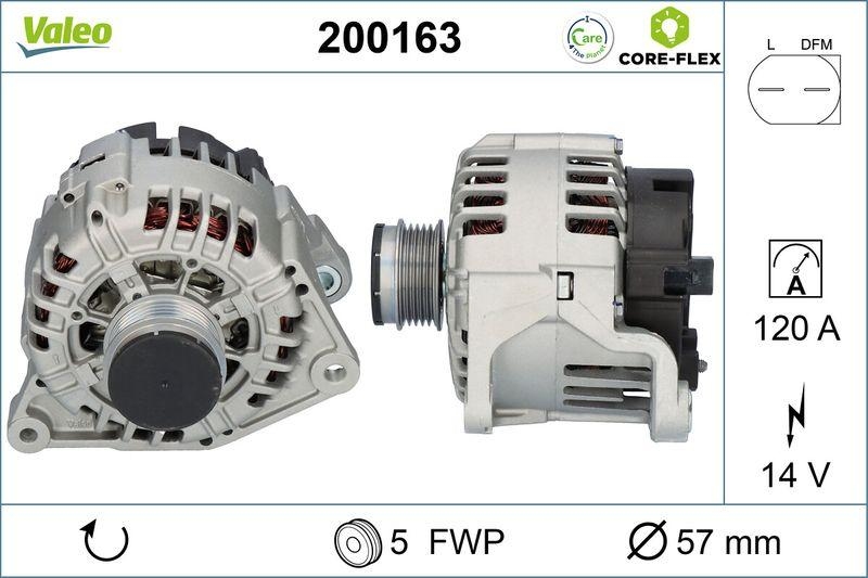 VALEO 200163 Generator - CORE-FLEX - AUDI A3