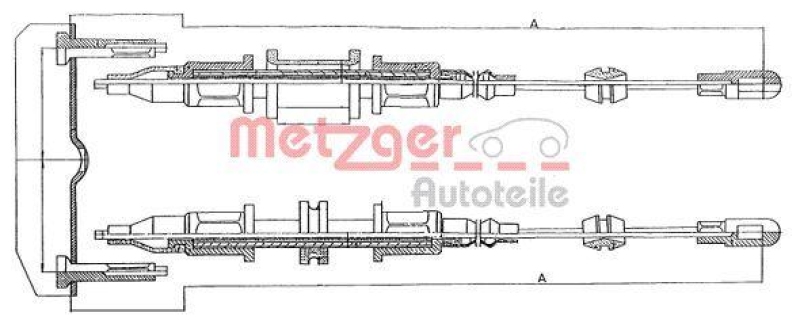 METZGER 11.5853 Seilzug, Feststellbremse f&uuml;r OPEL hinten