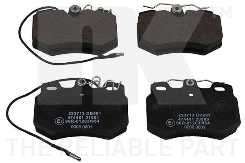 NK 223713 Bremsbelagsatz, Scheibenbremse f&uuml;r DALLAS, PEUGEOT