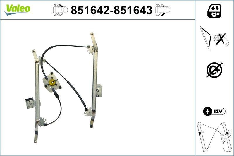 VALEO 851642 AUDI A5 (11->17) Fensterheber Mecha VL