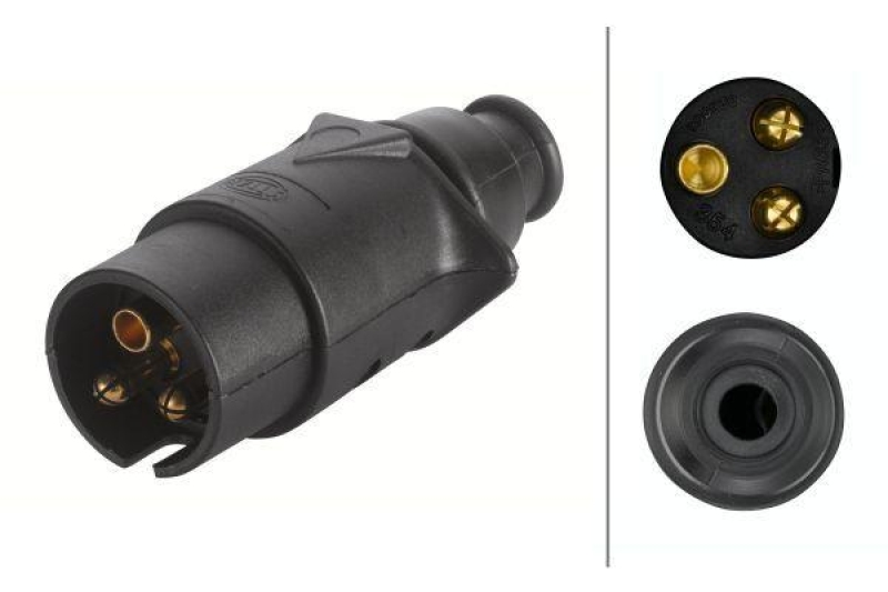 HELLA 8JA 002 263-001 Stecker, 3 polig Schraubkontakt