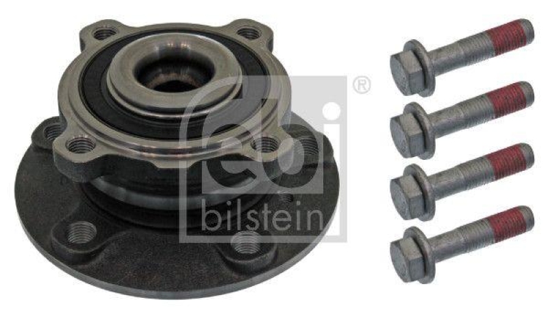 FEBI BILSTEIN 21168 Radlagersatz mit Radnabe, ABS-Impulsring und Befestigungsschrauben f&uuml;r BMW