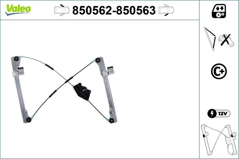 VALEO 850562 Fensterheber (ohne Motor) vorne links VW Beetle