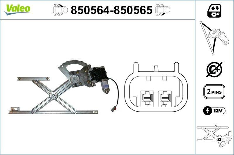 VALEO 850564 Fensterheber vorne links ROVER 600