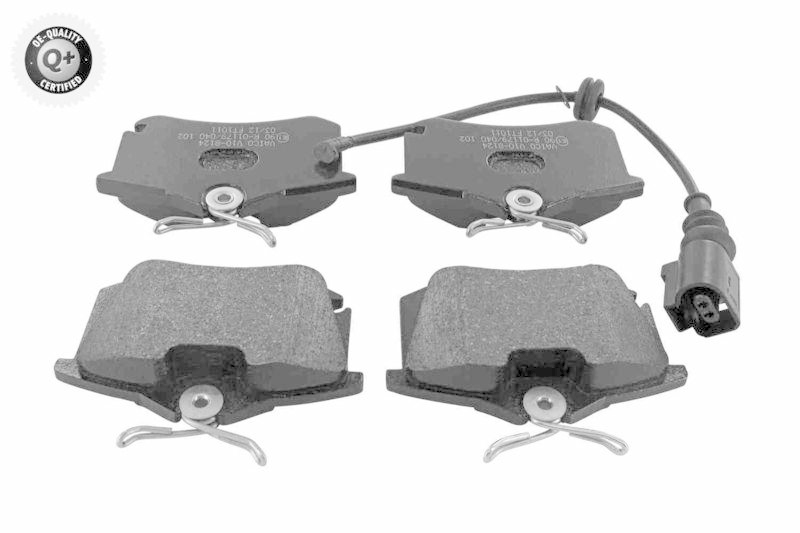 VAICO V10-8124 Bremsbelagsatz, Scheibenbremse Hinterachse, System: Lucas Wva: 23554, 2 f&uuml;r VW