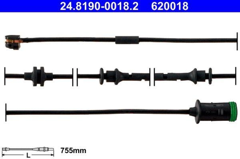 ATE 24.8190-0018.2 Warnkontakt f&uuml;r OPEL ASTRA G (98-04)ZAFIRA I (99-05)