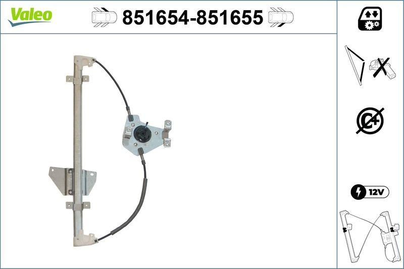 VALEO 851654 NISSAN NP300 NAVARA FensterheberMecha VL