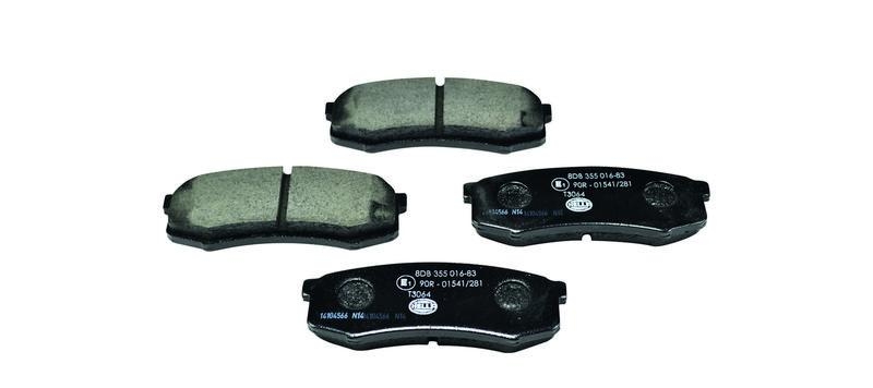 HELLA 8DB 355 016-831 Bremsbelagsatz, Scheibenbremsbelag f&uuml;r TOYOTA/MITSU.