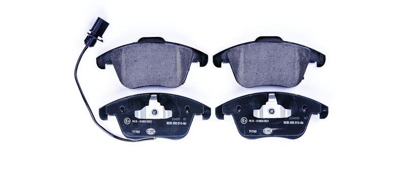 HELLA 8DB 355 013-861 Bremsbelagsatz, Scheibenbremsbelag für AUDI