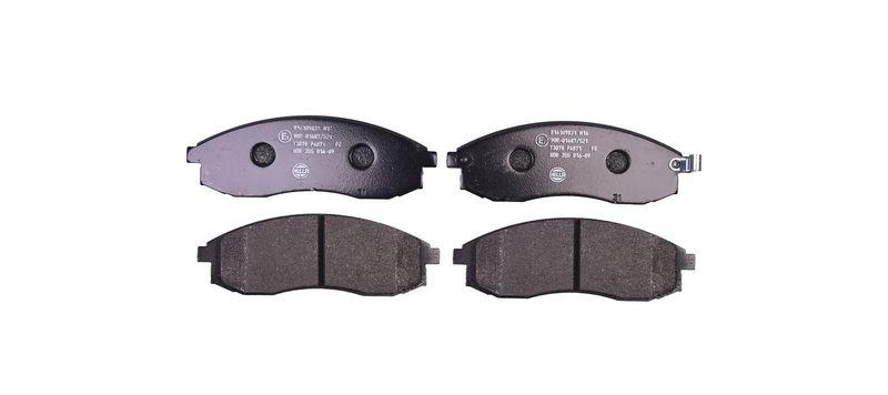 HELLA 8DB 355 016-891 Bremsbelagsatz, Scheibenbremsbelag f&uuml;r NISSAN