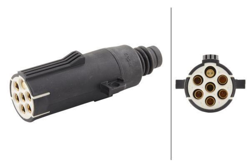 HELLA 8JA 008 084-011 Stecker, 7 polig Schraubkontakt