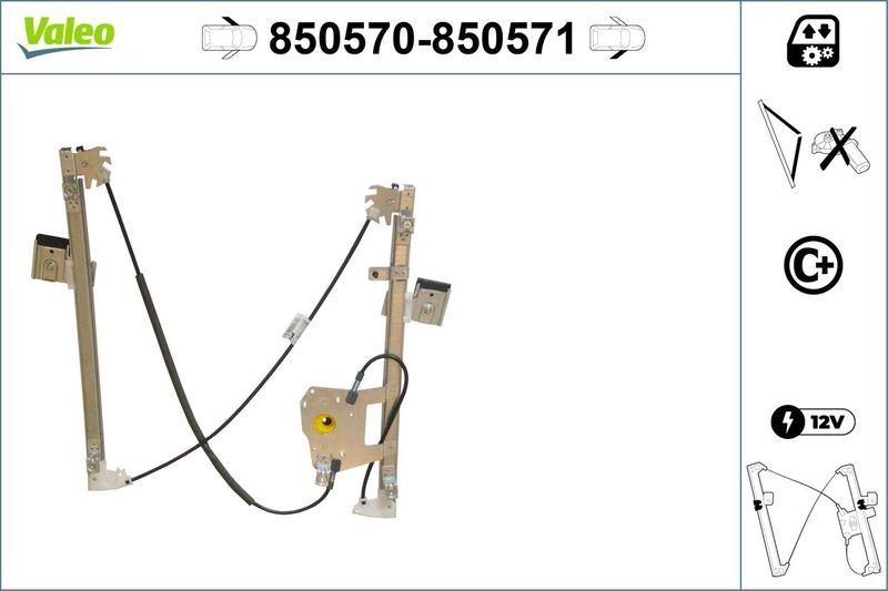 VALEO 850570 Fensterheber (o. Motor) vorne links FORD Focus