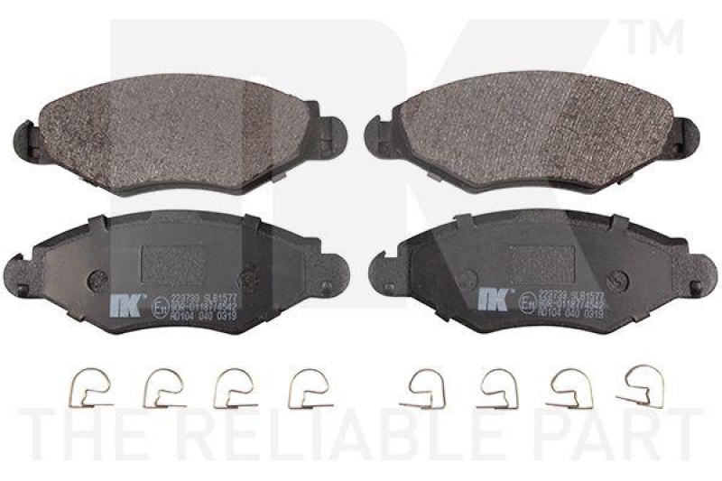 NK 223739 Bremsbelagsatz, Scheibenbremse f&uuml;r PEUGEOT