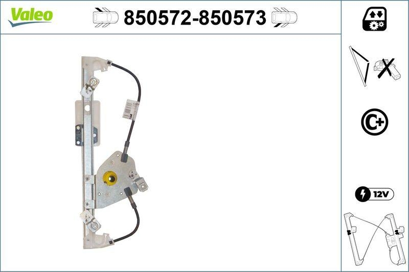 VALEO 850572 Fensterheber (o. Motor) hinten links FORD Focus