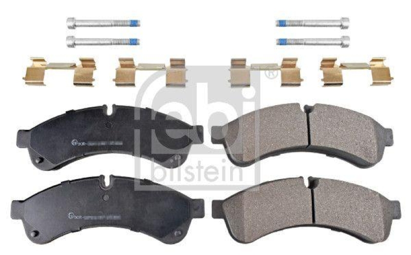FEBI BILSTEIN 116257 Bremsbelagsatz mit Befestigungsmaterial f&uuml;r IVECO (LCV)
