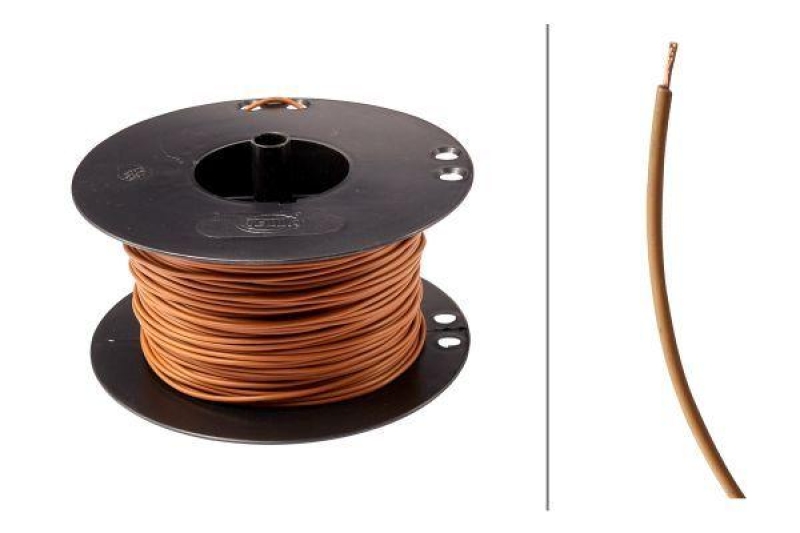 HELLA 8KL 054 007-002 Leitungssatz FLY, braun 0,75 mm&sup2;, L&auml;nge 100 m