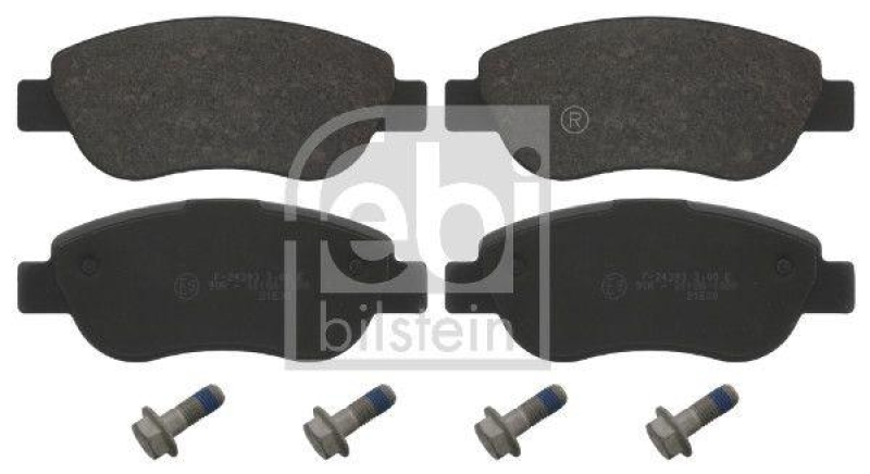 FEBI BILSTEIN 16857 Bremsbelagsatz mit Befestigungsmaterial f&uuml;r Fiat