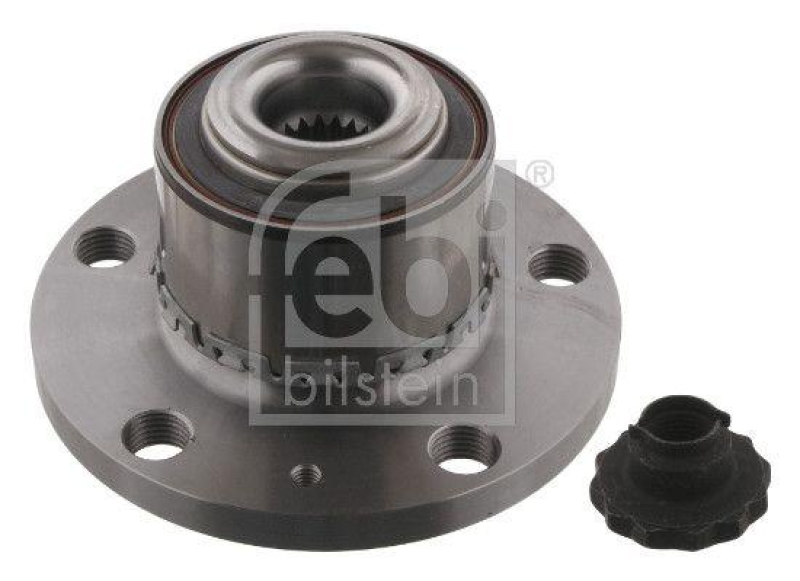 FEBI BILSTEIN 32558 Radlagersatz mit Radnabe, ABS-Impulsring und Achsmutter für VW-Audi