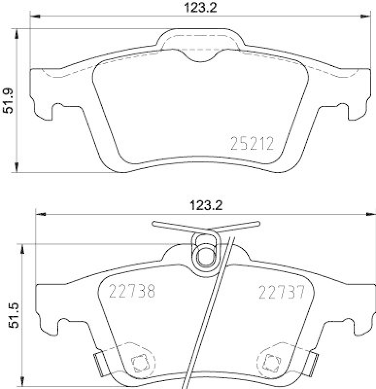 HELLA 8DB 355 037-661 Scheibenbremsbelagsatz